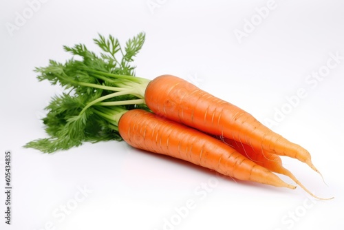 Carrot isolated on white background. Generative Ai