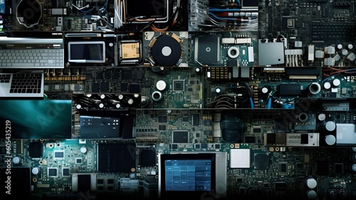 Collage of Processors and Electronic Components