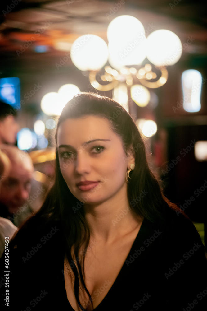woman in the bar