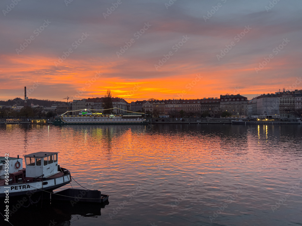 un tramonto a Praga