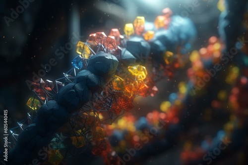 Tracing genetic material to cellular formation. Generative AI © Anthony