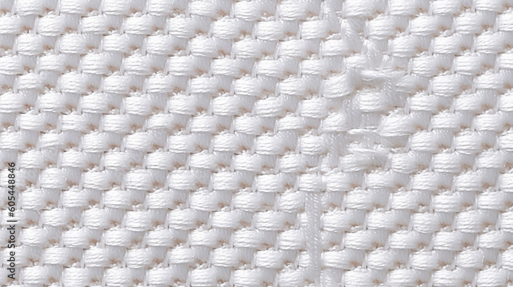 Naklejka premium White Embossed Cross Stitch - Paper or Fabric Texture Background - Textile Material - Generative AI