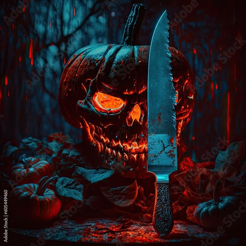 skull and bones. halloween background
