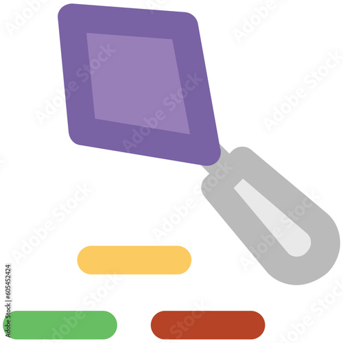 Bold line design icon of spade vector.