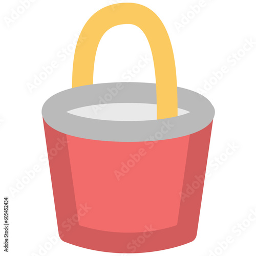 Paint bucket icon in bold line design.