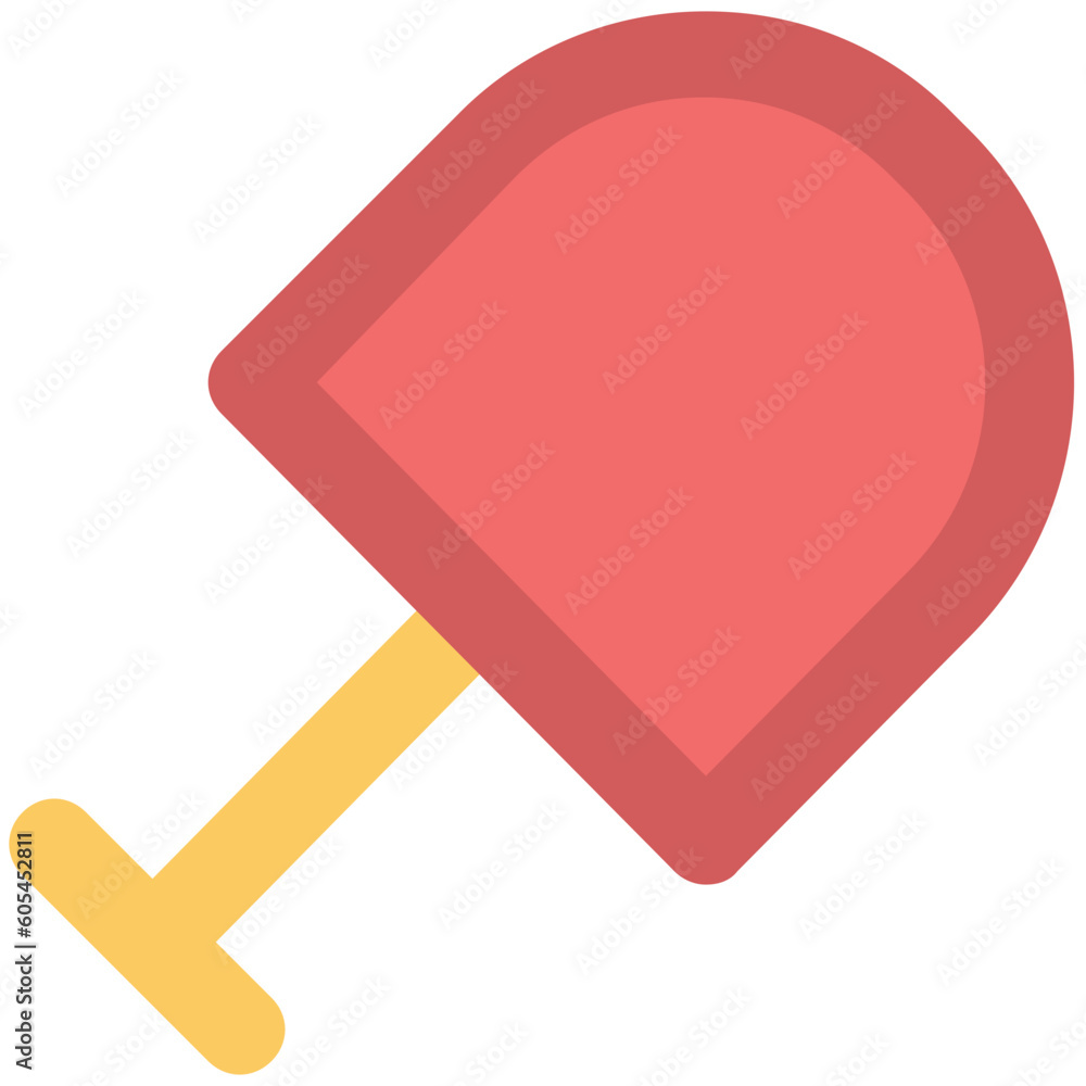 Bold line design icon of spade vector. Bold line design icon of spade vector.