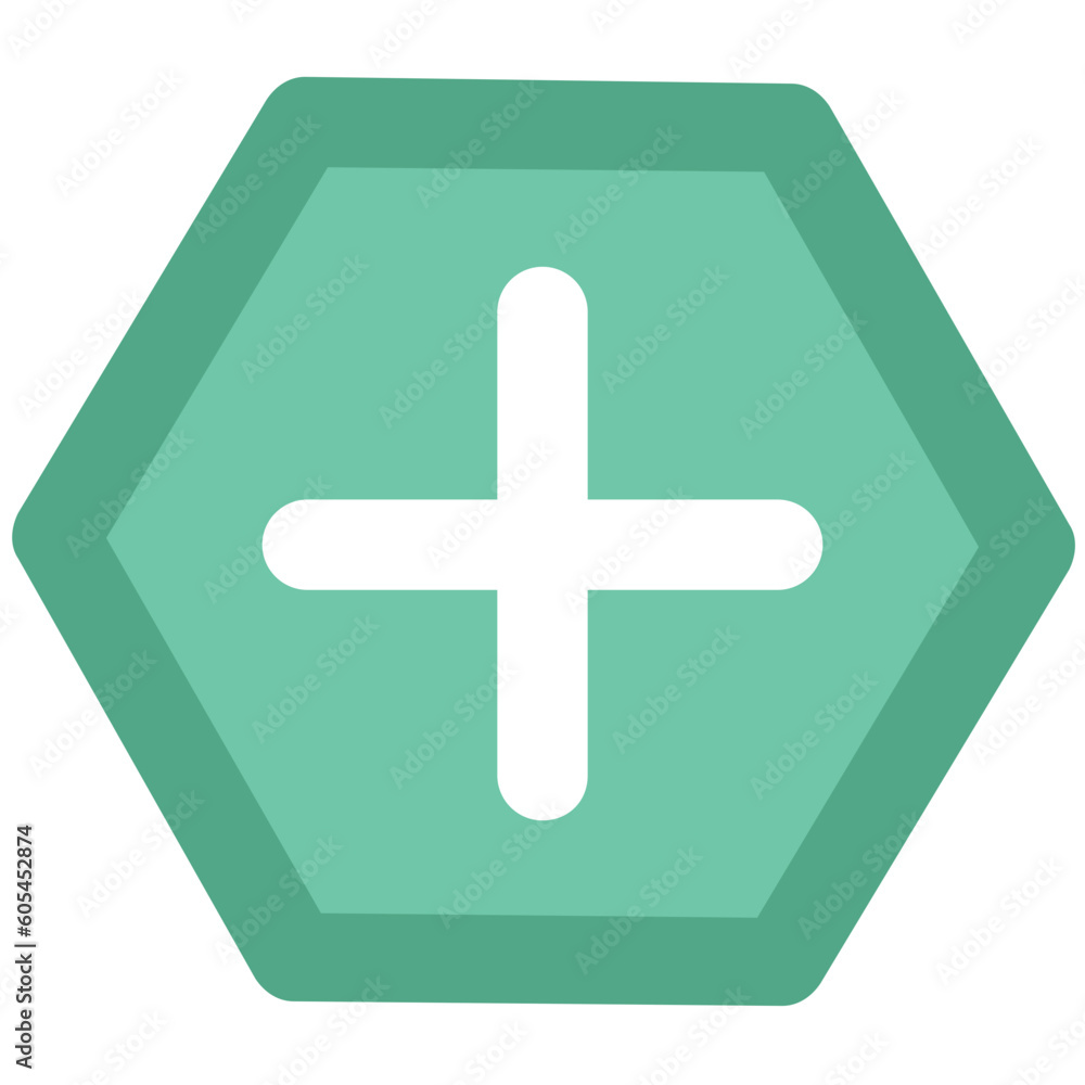 Obraz premium Plus sign in bold line icon