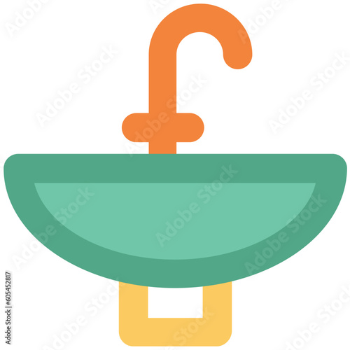 Boldline icon of a washbasin photo