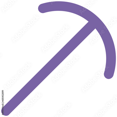 Shovel and axe bold line icon