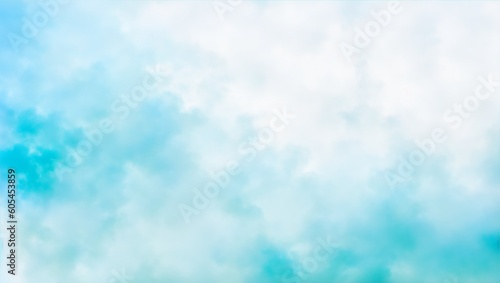 Mist texture. Smoke cloud. Paint water splash. Sky haze. Blue white color cold steam floating abstract art background with free space