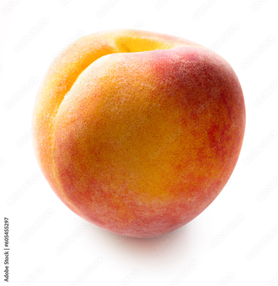 Fresh peach fruit isolated on white background with clipping path. Fresh peach fruit isolated on white background with clipping path.