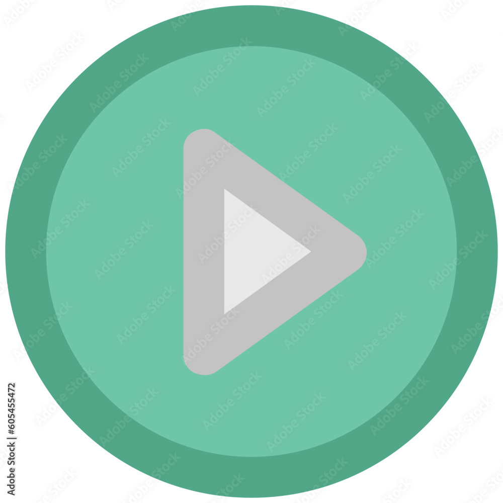 Icon of play button bold line design Icon of play button bold line design