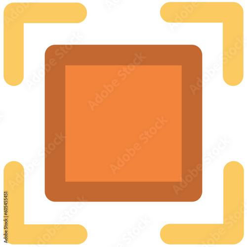 An icon of geometrical design bold line design 