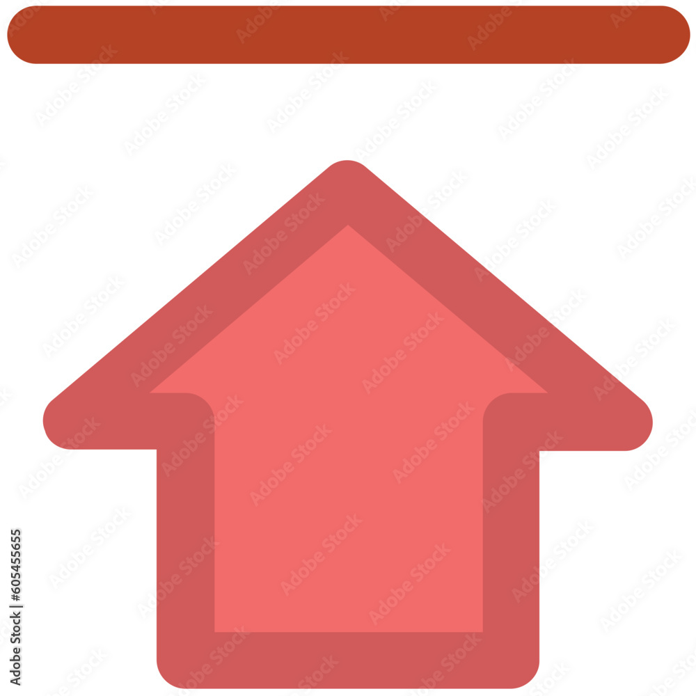 Fototapeta premium A up arrow bold line icon