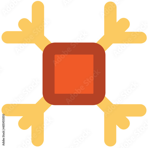 An icon of geometrical design bold line design 