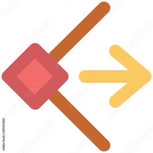 An icon of geometrical design bold line design 