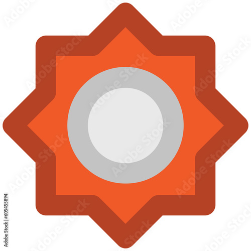 An icon of geometrical design bold line design 
