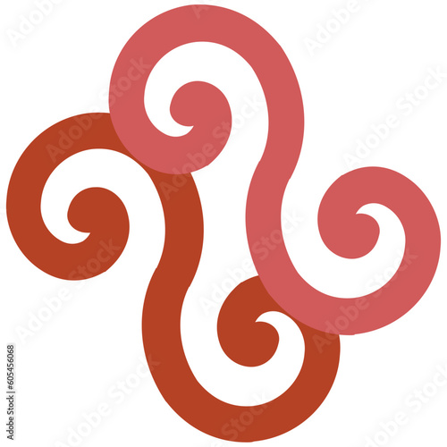 An icon of geometrical design bold line design 