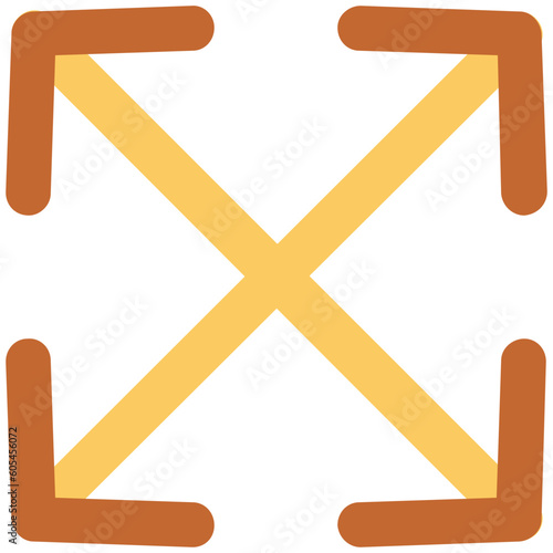 An icon of geometrical design bold line design 
