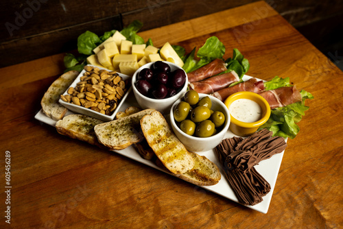 appetizer with tuna and vegetables