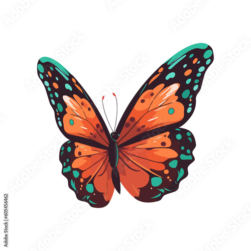 Nature beauty in vibrant butterfly © djvstock