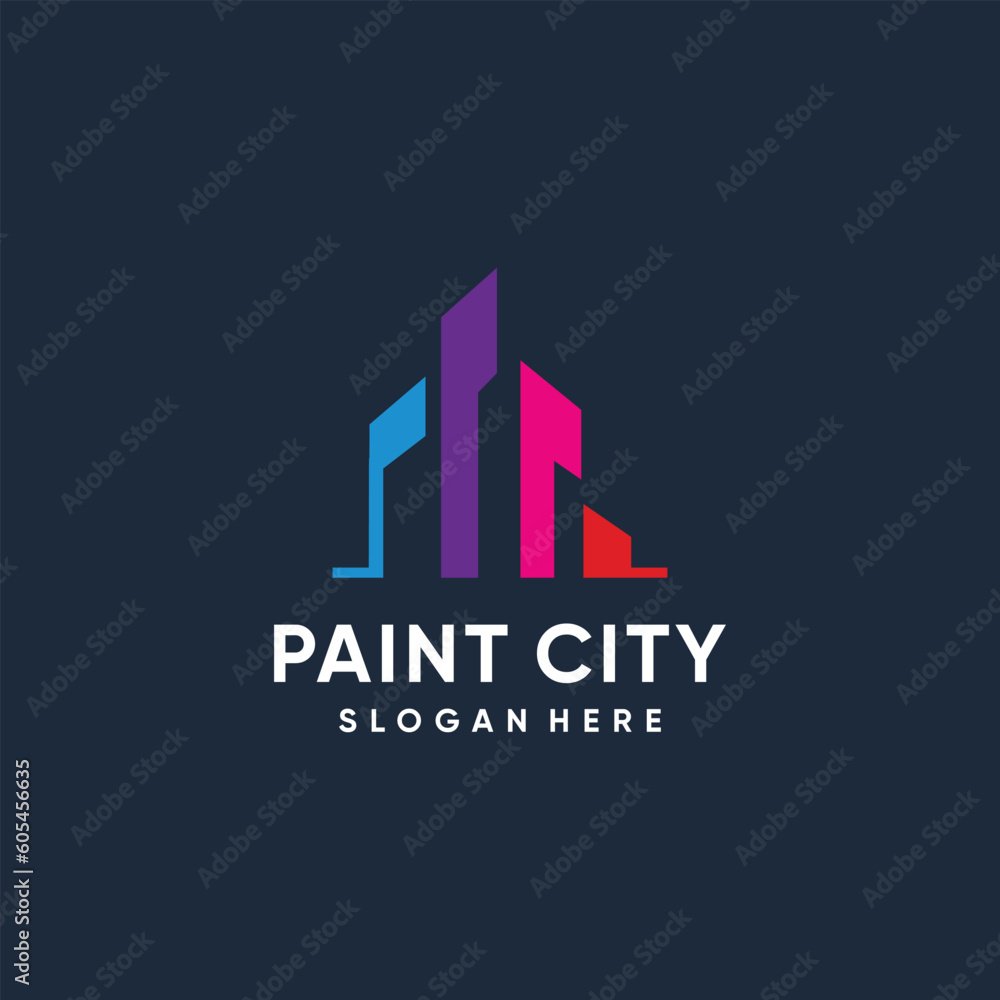 Fototapeta premium Painting logo idea with modern premium concept