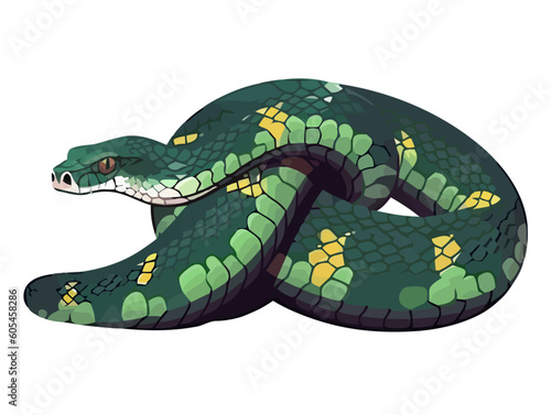 Poisonous green viper