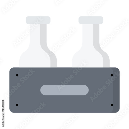 Bottle Crate Flat Icon