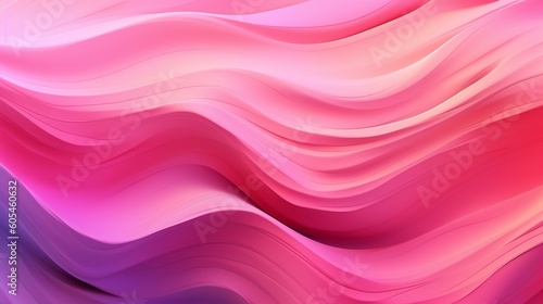 3D Vibrant pink and purple texture of waves, fluid, soft and rounded forms