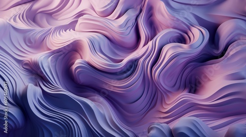 Vibrant purple and pink pattern of waves, fluid, soft and rounded forms