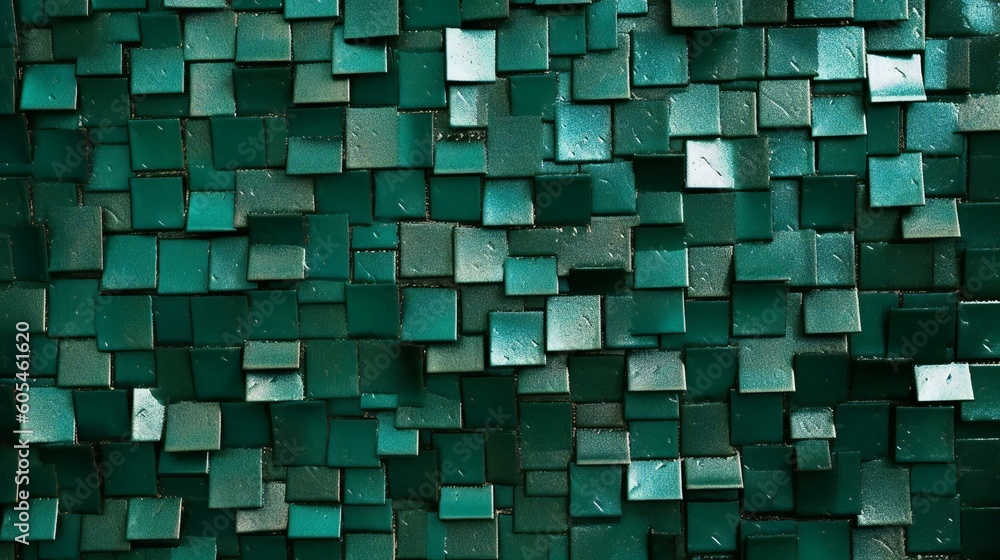 green geometric 3d cubes pattern, close up green geometric 3d cubes pattern, close up