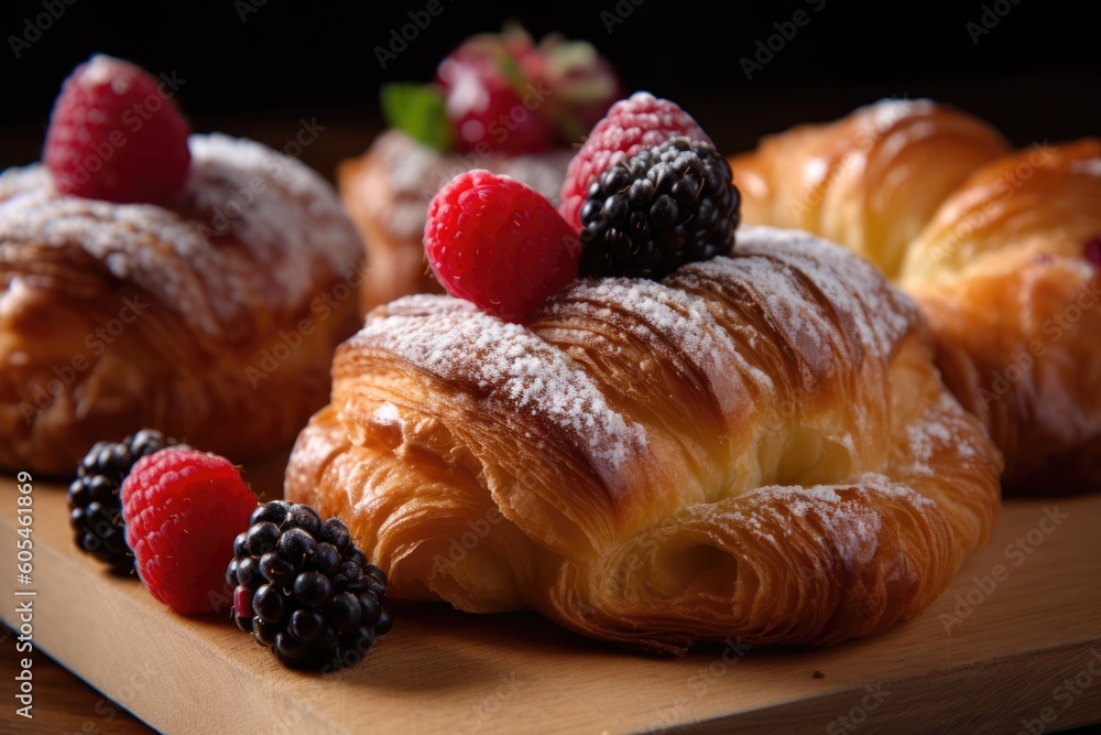 custom made wallpaper toronto digitalViennoiserie with mix berry Viennoiserie are French baked goods made from a yeast Food photography