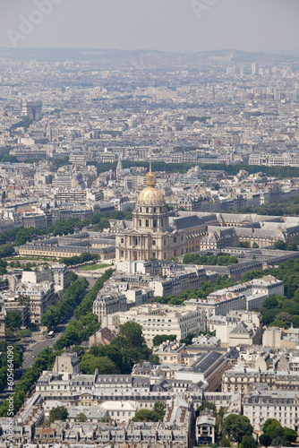 Golden dom of the Invalides, Paris panorama. © dragan1956