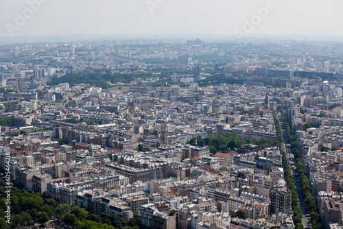 Panorama of Paris from Montparnasse Tower  France.