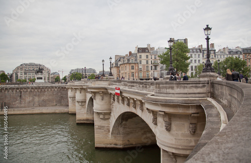 Pont Neuf in Paris, France. The picture was taken in the afternoon.