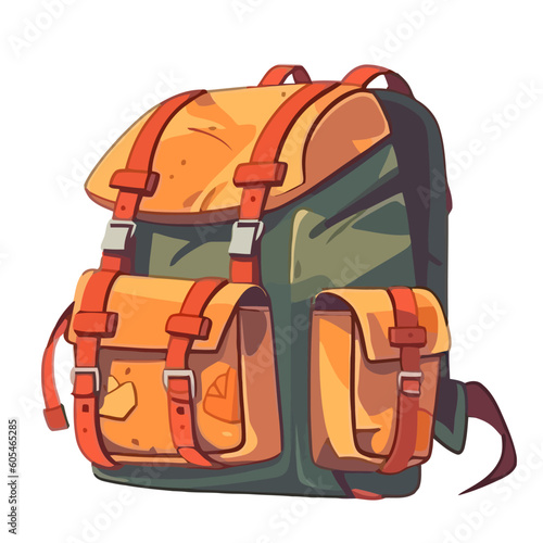 Adventure backpack symbolizes exploration