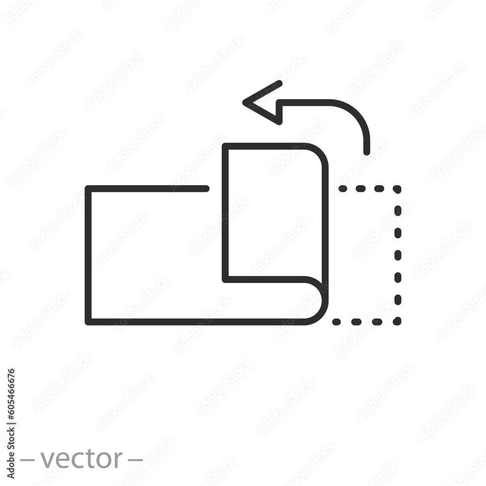 peel off duct tape icon, sticker open, thin line symbol on white background - editable stroke vector illustration eps10 peel off duct tape icon, sticker open, thin line symbol on white background - editable stroke vector illustration eps10