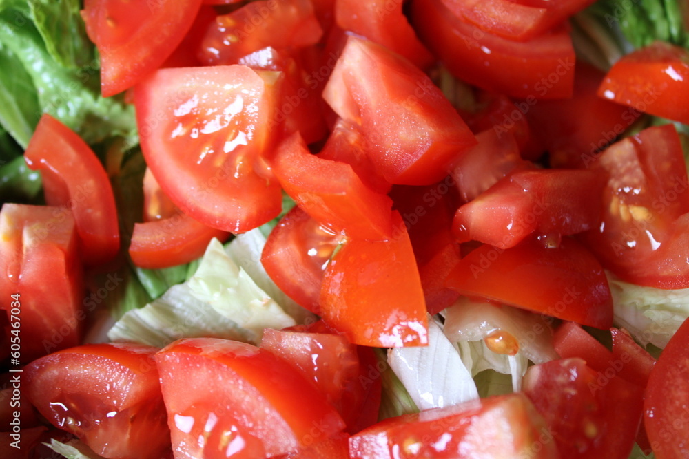 Tomato and lettuce salad Tomato and lettuce salad
