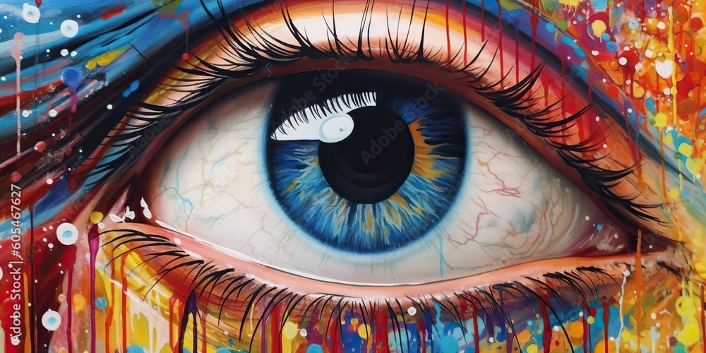 AI Generated. AI Generative. Photo realistic illustration of human eye ...