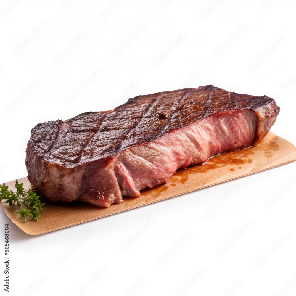Kansas City Strip Steak Bone-in New York. Generative AI Kansas City Strip Steak Bone-in New York. Generative AI