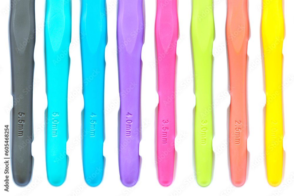 Colourful crochet hooks handles Colourful crochet hooks handles
