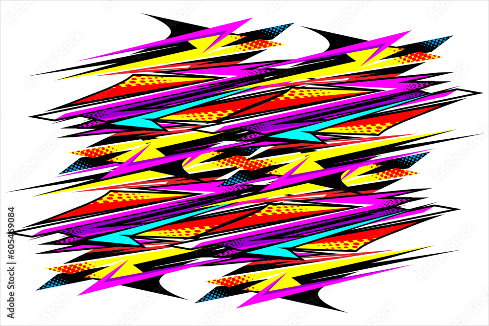 Design vector abstract background racing with unique patterns such as stripes and with a mix of bright and attractive colors, perfect for your wrapping designs Design vector abstract background racing with unique patterns such as stripes and with a mix of bright and attractive colors, perfect for your wrapping designs