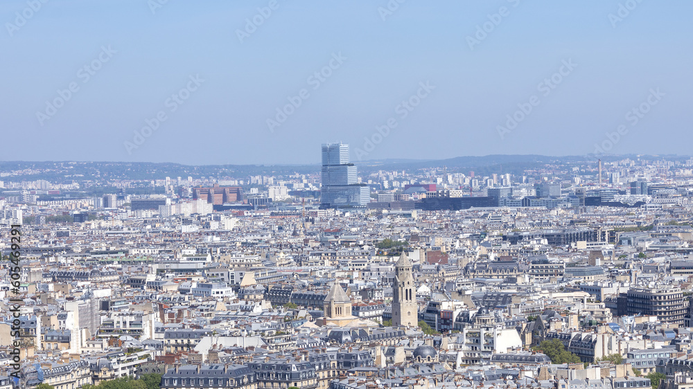 View of the Paris from the Eiffel Tower.