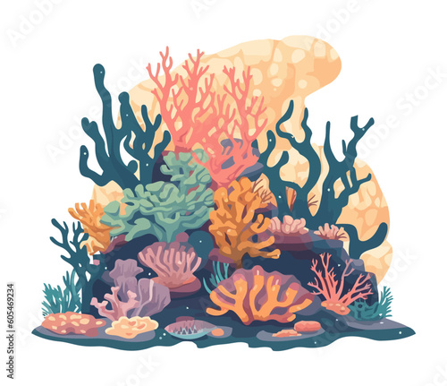 Tropical underwater landscape coral