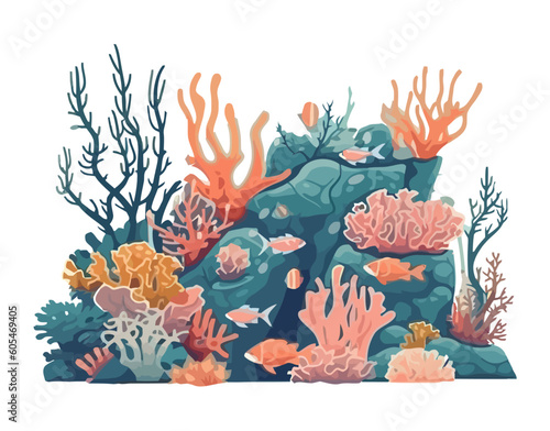 underwater coral of sea life