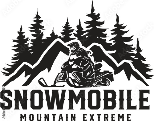 snowmobile logo design, snowmobile silhouette, snowmobile sports, snowmobile, snowmobile racing logo vector