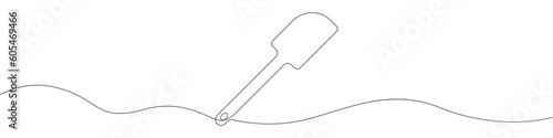 Baking spoon line continuous drawing vector. One line Baking spoon vector background. Baking spoon icon. Continuous outline of a Baking spoon. Black linear outline Bakings spoons design.