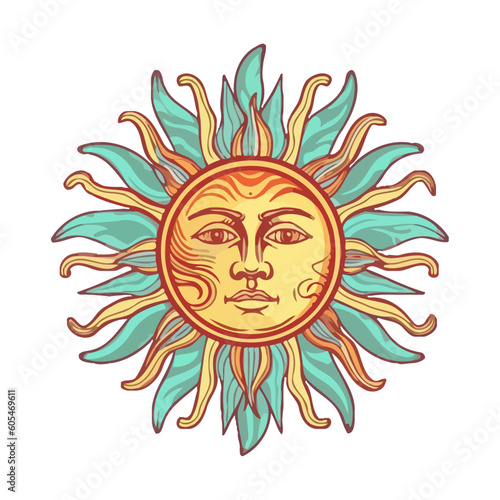 Sun symbolizes summer in nature
