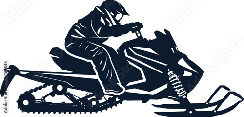 snowmobile silhouette, snowmobile logo, snowmobile race logo, racing logo, snowmobile vector illustration