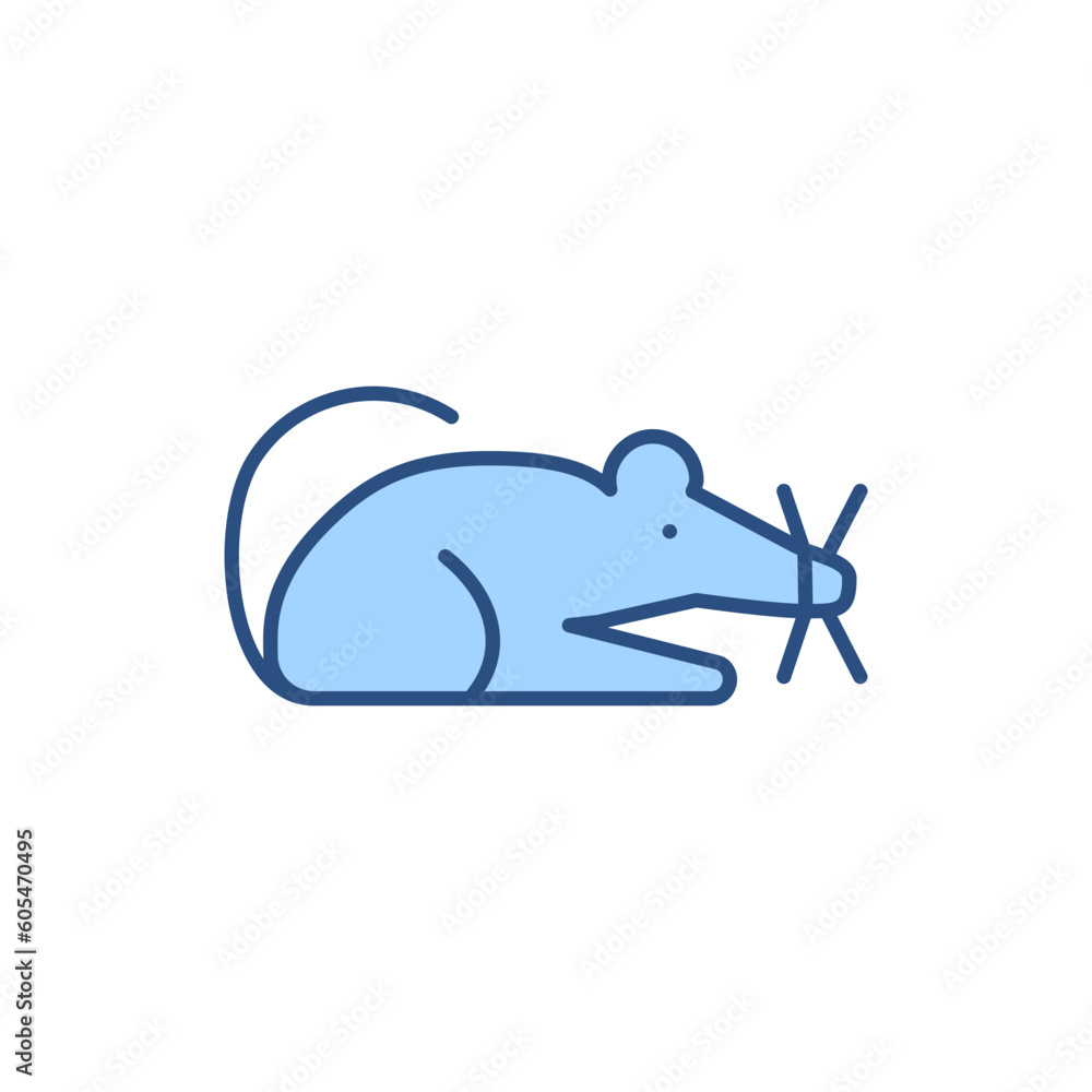Fototapeta premium Laboratory Mouse related vector line icon. Isolated on white background. Vector illustration. Editable stroke